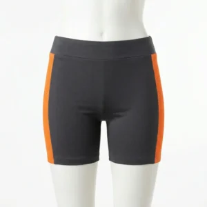 Mesh panel roller derby shorts front.