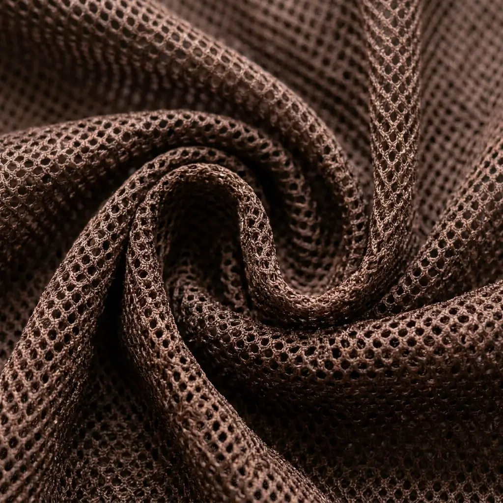 Nylon mesh fabric closeup.