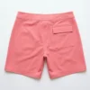 Pink aloha beach screen printed board shorts back.