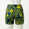 Sublimated valkyrie geometric high wasted roller derby shorts back.