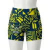 Sublimated Valkyrie geometric high wasted roller derby shorts front.