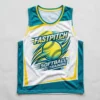 Wave splash softball pinnie front.