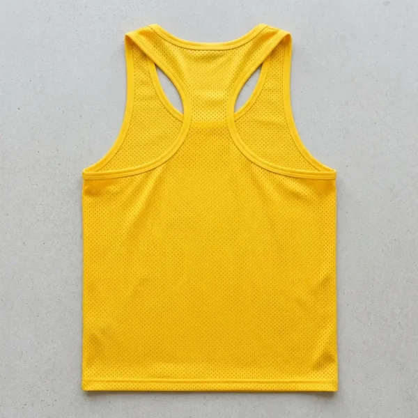 Yellow racer back pinnie.