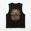 Black frayed lowrider oversized tank tee front.