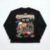 Black street sounds long sleeve oversized t-shirt back.