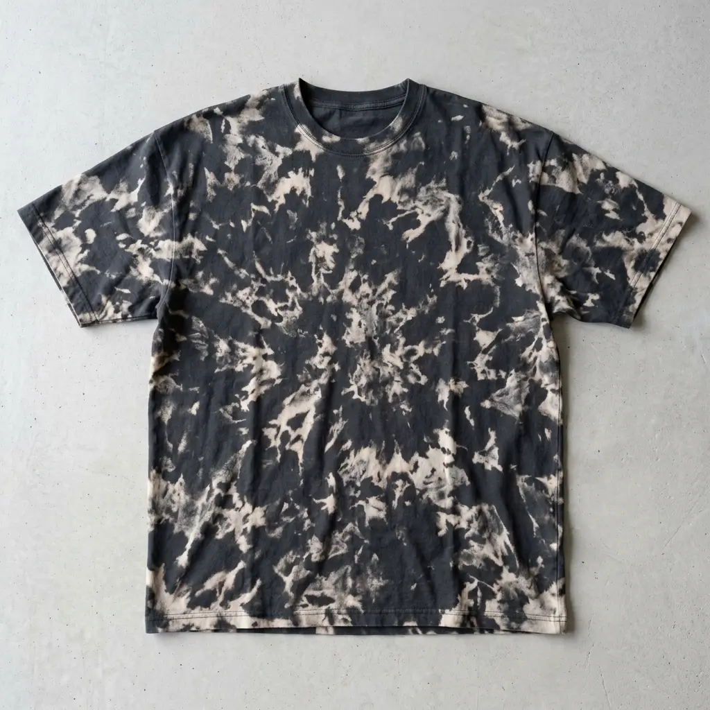 Blank bleach washed oversized t-shirt.