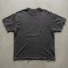 Blank distressed oversized t-shirt.