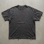 Blank distressed oversized t-shirt.