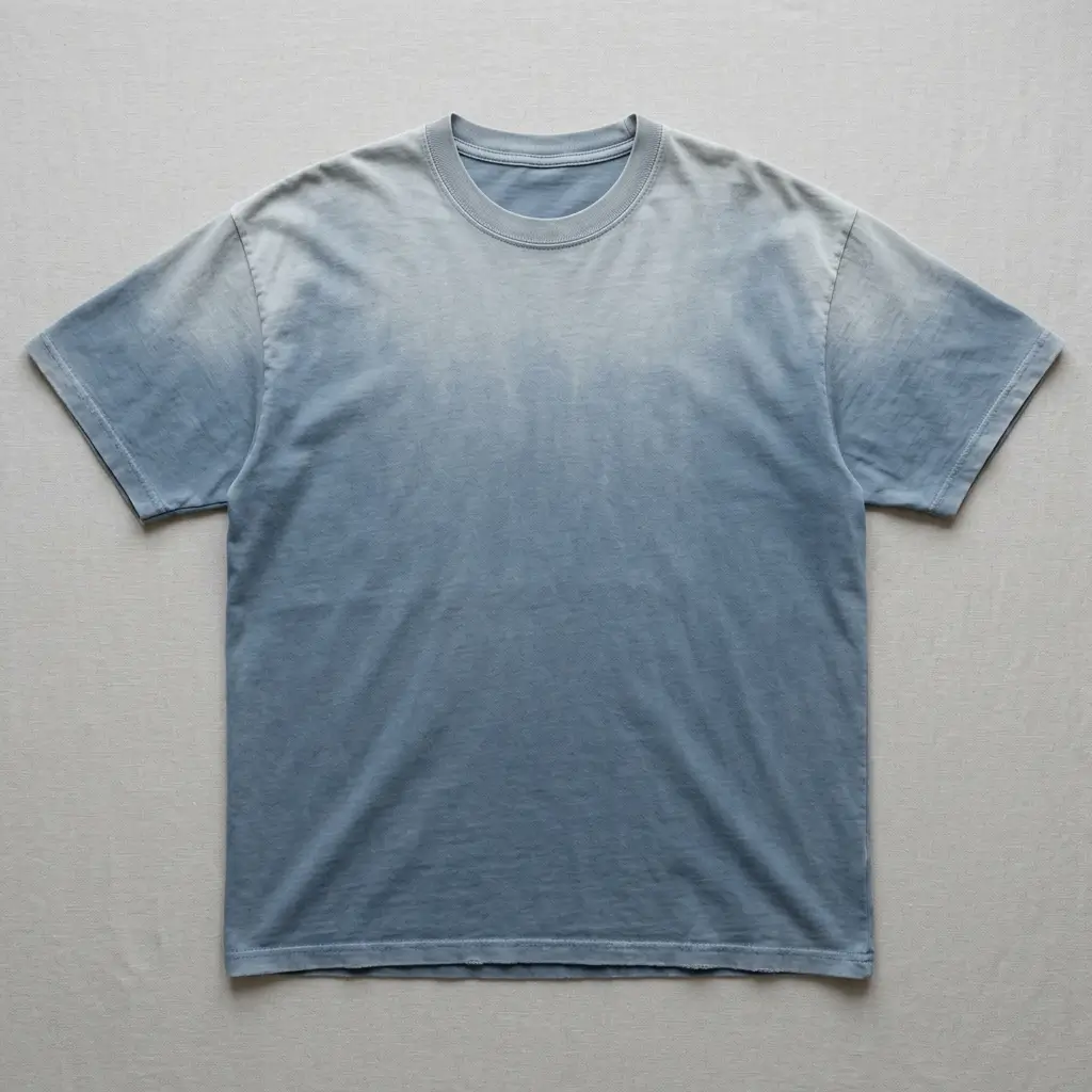 Blank sun faded oversized t-shirt.