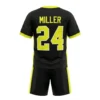 Custom black porthole lacrosse uniform back.