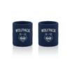 Custom navy blue lacrosse team wristbands.