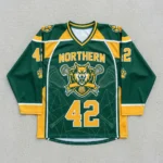 Custom sublimated box lacrosse jersey front.