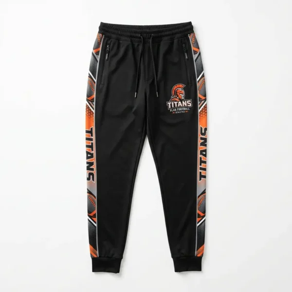 Custom sublimated flag football joggers.