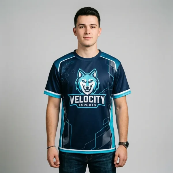 Custom sublimated regular fit ESports jersey.