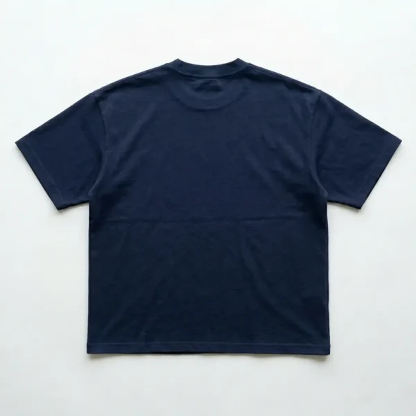 Navy blue oversized boxy fit t-shirt back.