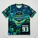 Sublimated Minecraft eSports jersey front.