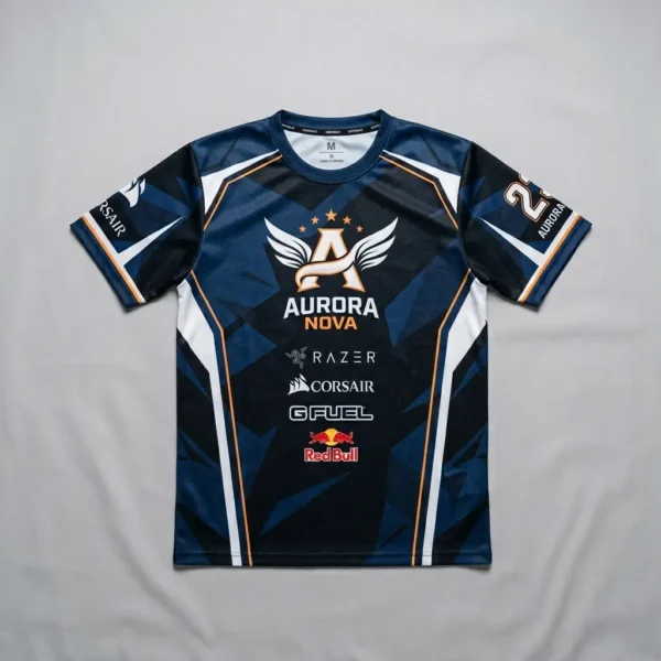 Sublimated set in sleeves ESports jersey.