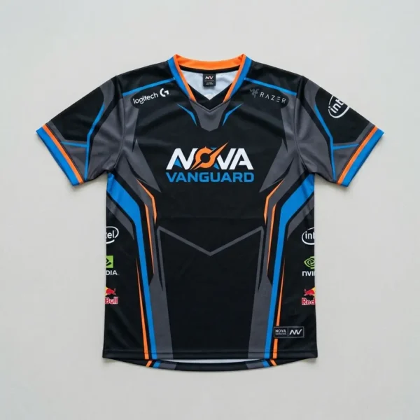 Sublimated short sleeve gaming ESports jersey.