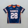 Sublimated short sleeve reversible lacrosse jersey navy front.