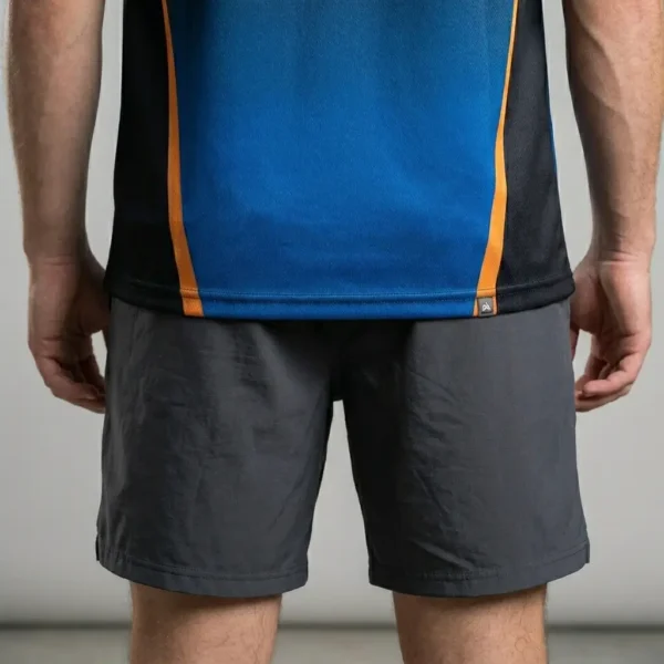 Sublimated straight hem jersey closeup.