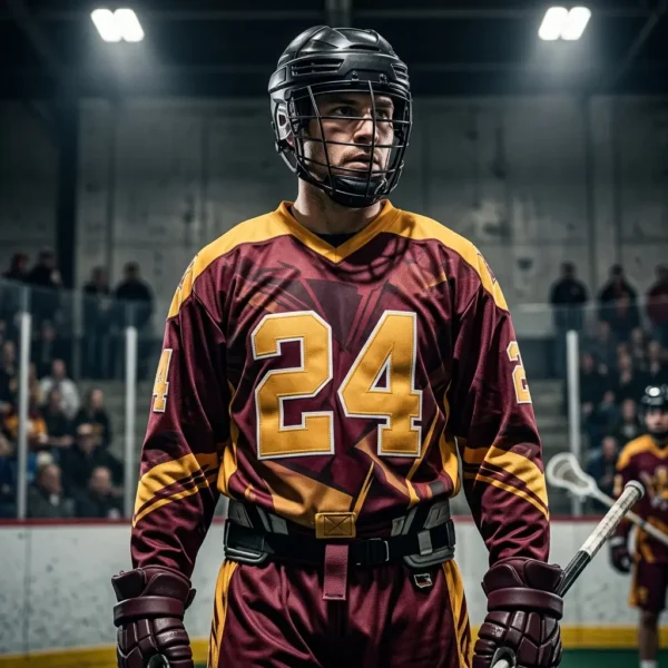 Sublimated tackle twill box lacrosse jersey.