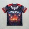 Sublimated Tekken gaming jersey back.