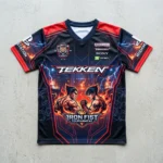 Sublimated Tekken gaming jersey front.
