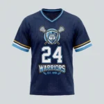 Vintage navy porthole mesh lacrosse jersey front.
