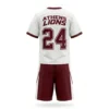 White and maroon athens lions men's lacrosse uniform back.