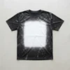 Black bleached washed sublimation t-shirt blank.