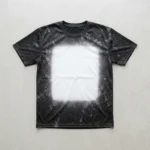 Black bleached washed sublimation t-shirt blank.