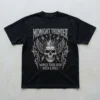 Black rhinestone merch t-shirt front.