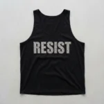 Black rhinestone tank top front.