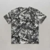 Blank black leaf and branches camo t-shirt back.
