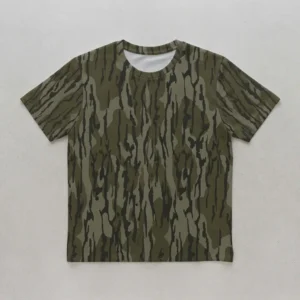 Blank bottomland camo t-shirt front.