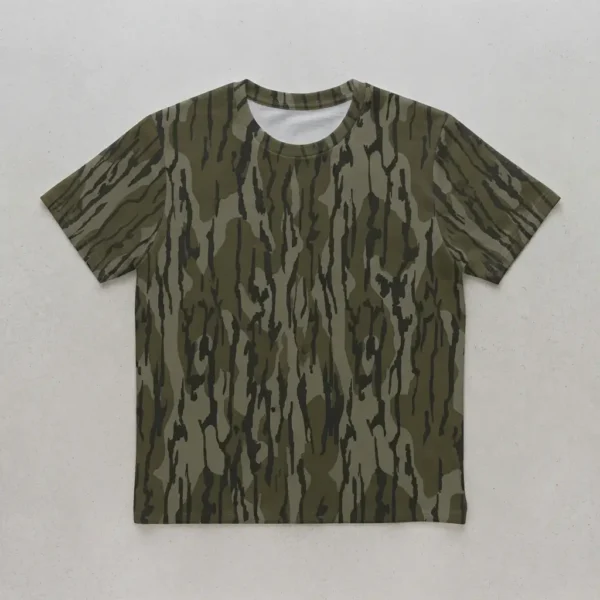 Blank bottomland camo t-shirt front.