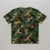 Blank classic woodland camo t-shirt back.