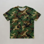 Blank classic woodland camo t-shirt front.