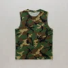 Blank classic woodland camo tank top front.