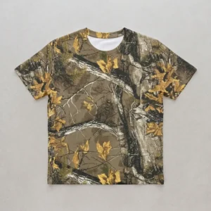 Blank deep woods camo t-shirt front.