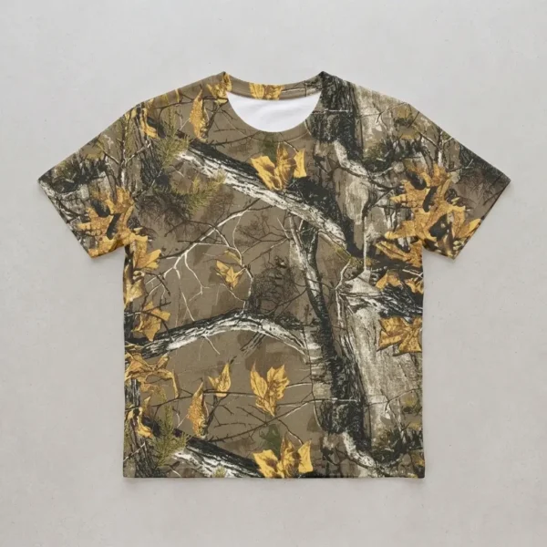 Blank deep woods camo t-shirt front.