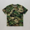 Blank digital woodland camo t-shirt front.