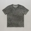 Blank gray leopard print t-shirt front.