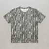 Blank gray tree bark camo t-shirt front.