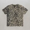 Blank leopard print t-shirt back.