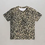 Blank leopard print t-shirt front.