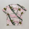Blank true timber pink snowfall camo t-shirt front.