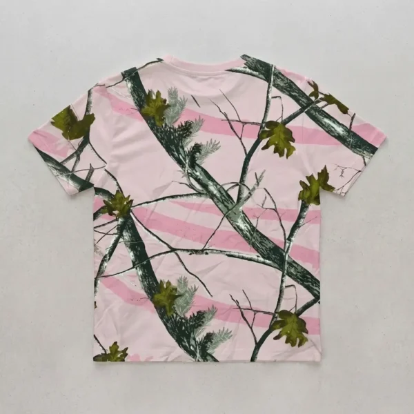 Blank true timber pink snowfall t-shirt camo back.