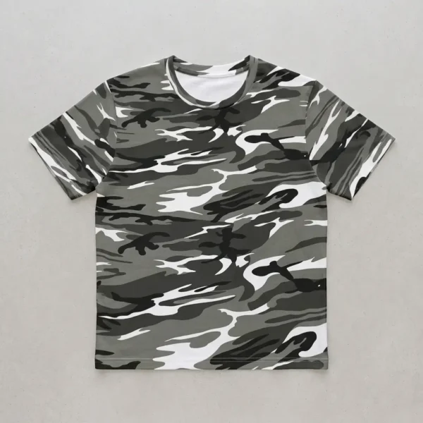 Blank urban camo t-shirt front.