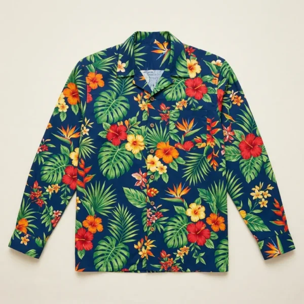 Custom aloha long sleeve shirt.